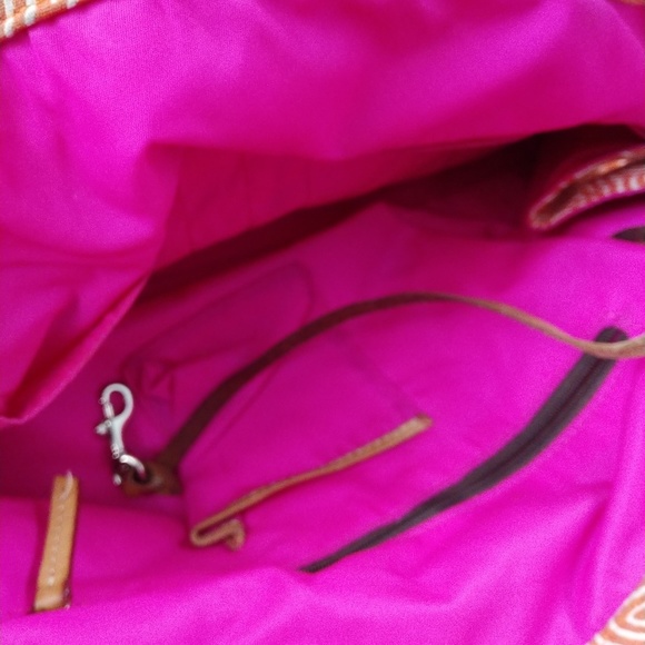 Dooney and Bourke coral canvas spring satchel - Picture 5 of 6